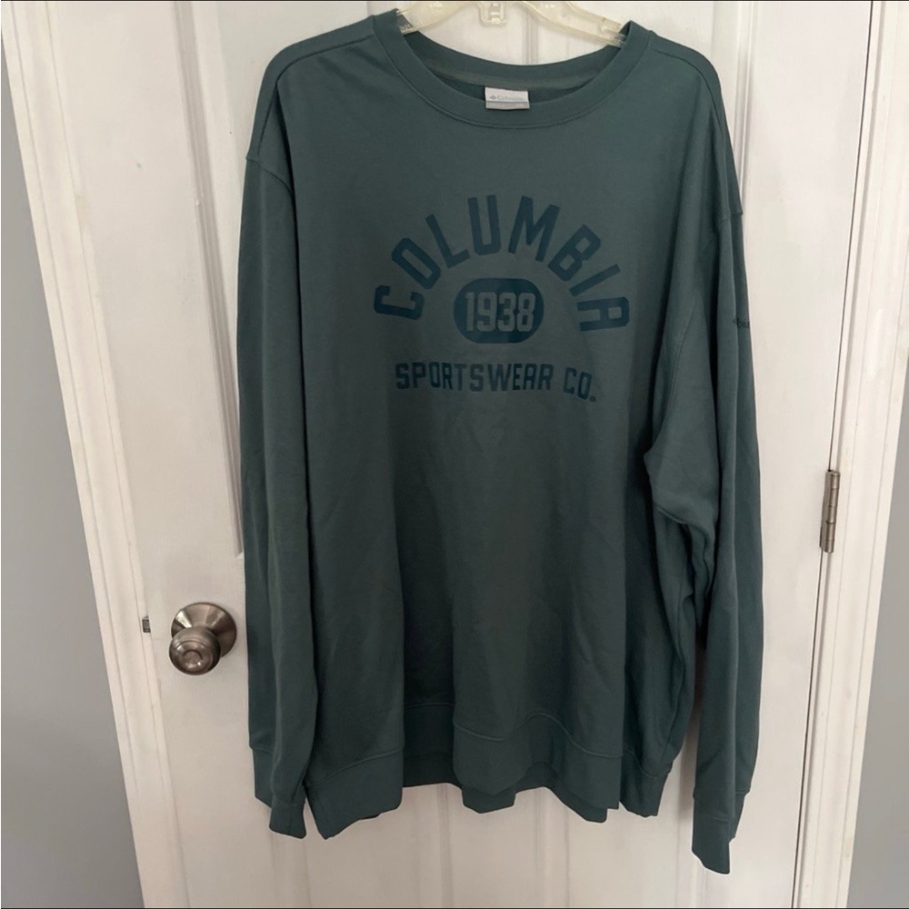 Columbia Men's Green Logo Crewneck Sweatshirt